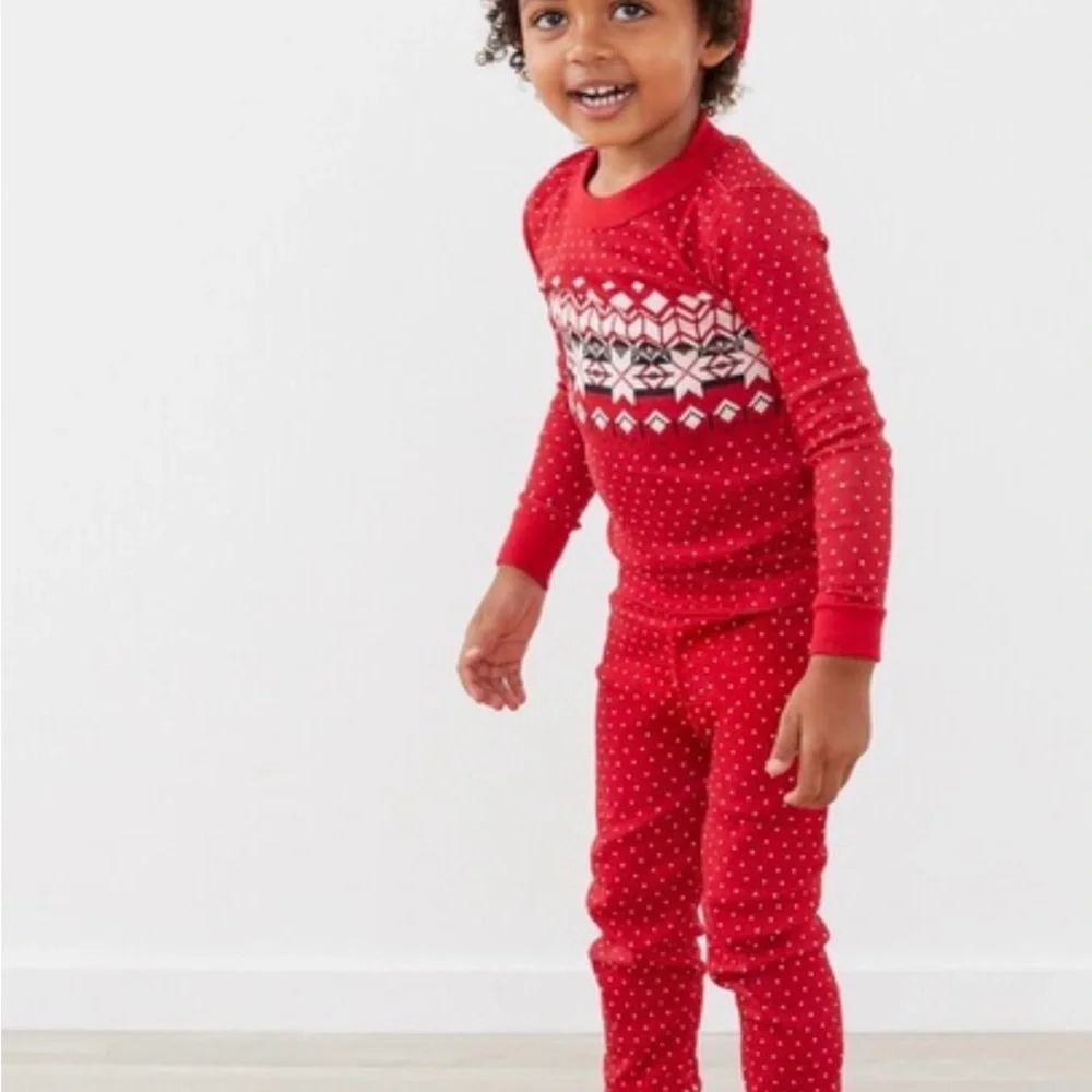 Hanna Andersson Nordic Snowflake‎ Pajama Set Size 3T Organic Cotton